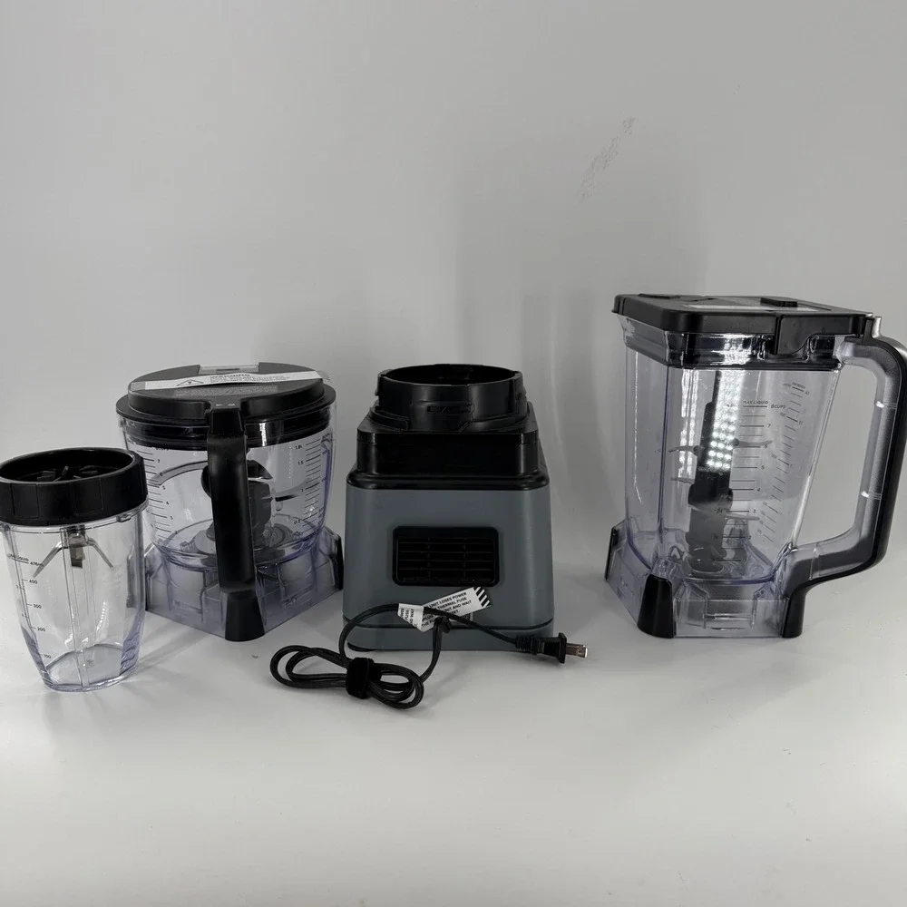 Ninja Grand Kitchen System Blender Food Processor Grey Black Auto-iQ 3-in-1 Set
